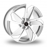 18 Inch Wolfrace AD5T Silver Polished Alloy Wheels