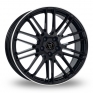 19 Inch Wolfrace Kibo Black Polished Rim Alloy Wheels