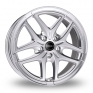 16 Inch Borbet XB Grey Silver Alloy Wheels