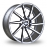 19 Inch Bola ZZR Silver Polished Alloy Wheels