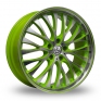 20 Inch BK Racing 861 Green Alloy Wheels
