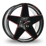 19 Inch Borbet A Neu Black Red Alloy Wheels
