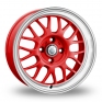 15 Inch Cades Eros Cola Red Alloy Wheels