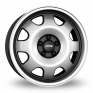 15 Inch ATS Cup Black Polished Alloy Wheels