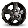 15 Inch Borbet CWD Gloss Black Alloy Wheels