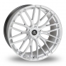 8.5x20 (Front) & 9.5x20 (Rear) AC Wheels Syclone Hyper Silver Alloy Wheels