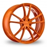 20 Inch Front & 21 Inch Rear OZ Racing Forged Zeus Orange Alloy Wheels