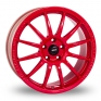 15 Inch Team Dynamics Pro Race 1 2 Red Alloy Wheels