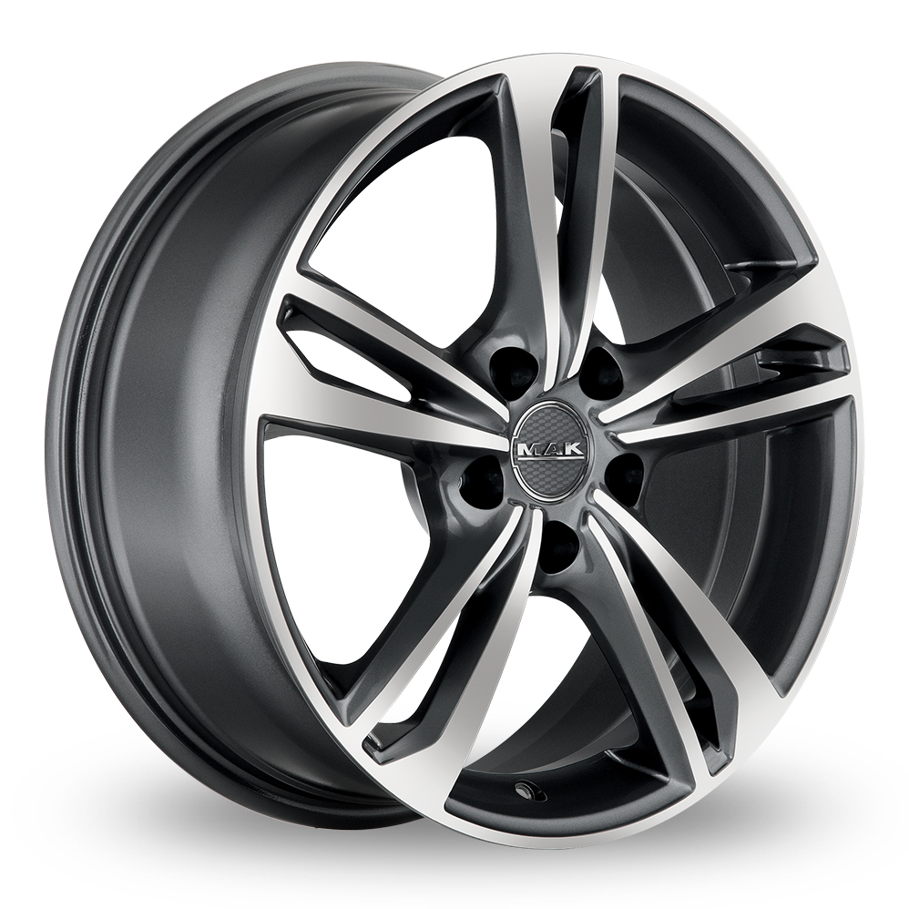 18 Inch MAK Emblema Gun Metal Mirror Face Alloy Wheels