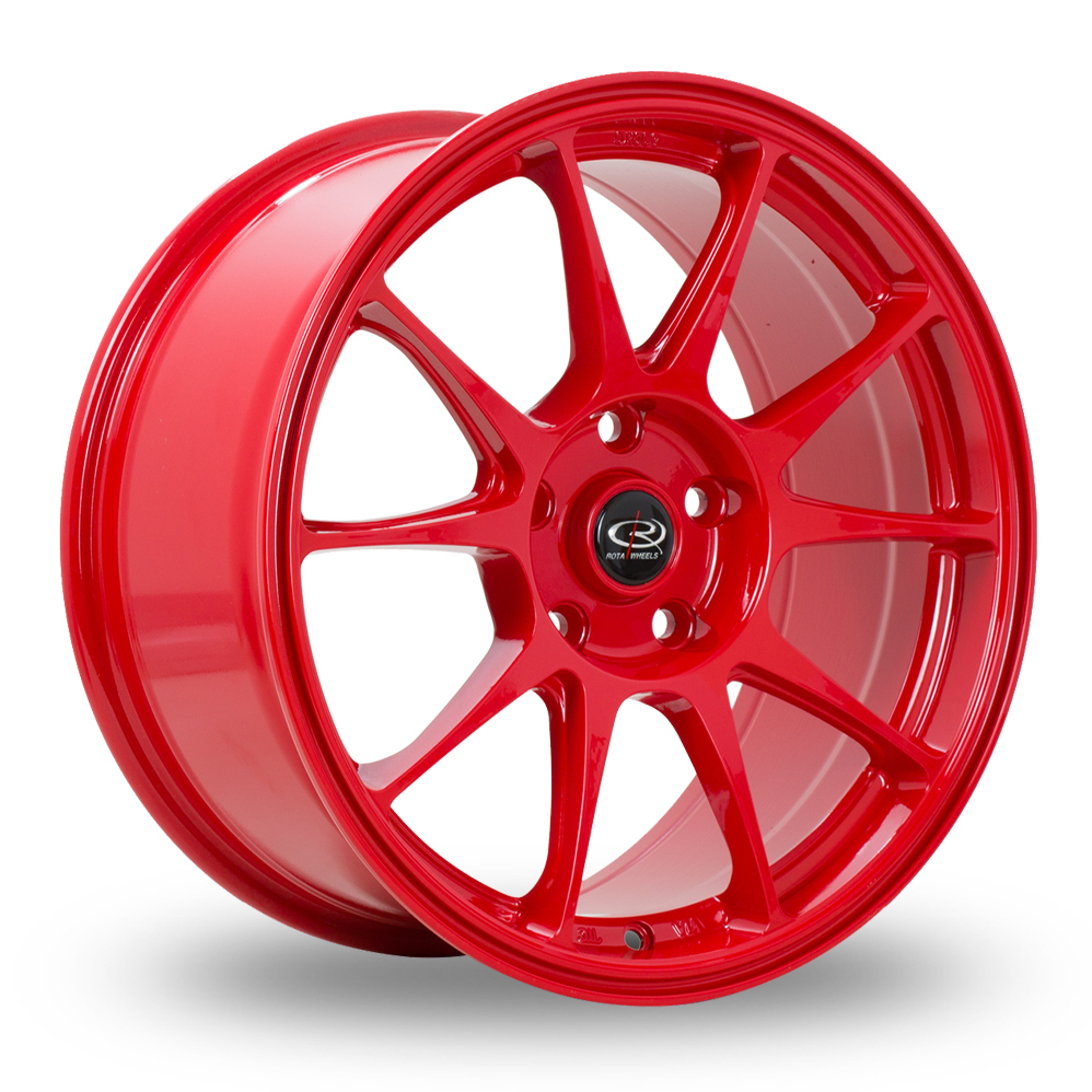 17 Inch Rota Titan Red Alloy Wheels