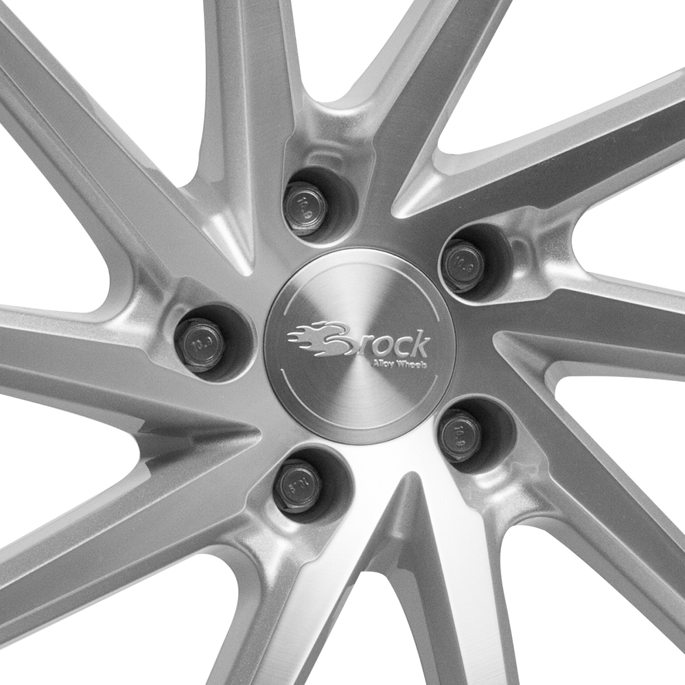 20 Inch Brock B37 Silver Polished Alloy Wheels