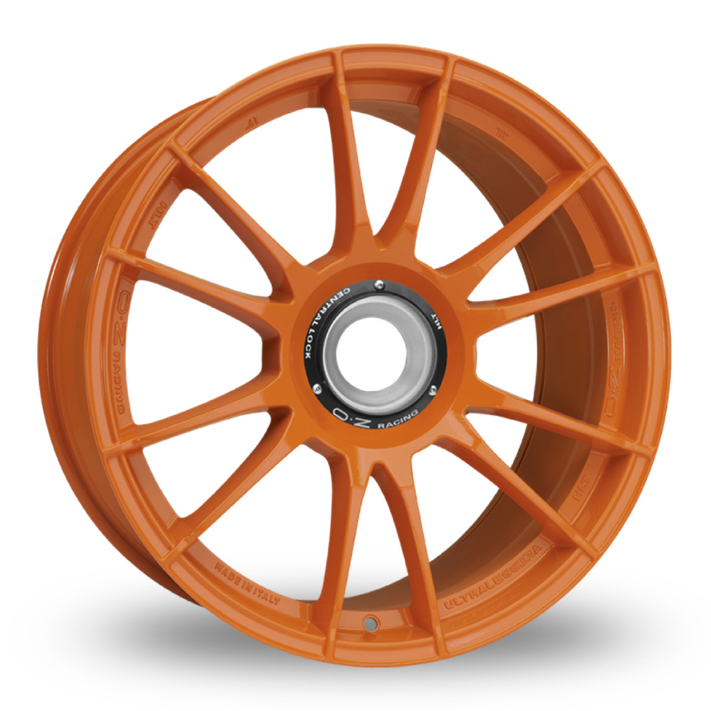 20 Inch OZ Racing Ultraleggera HLT CL Orange Alloy Wheels