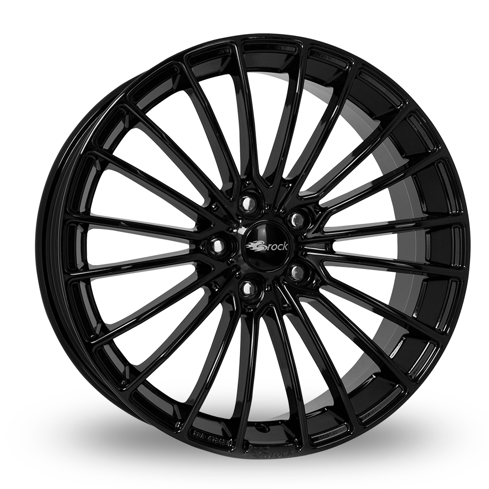 16 Inch Brock B24 Gloss Black Alloy Wheels