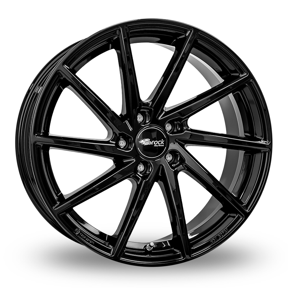 19 Inch Brock B37 Gloss Black Alloy Wheels