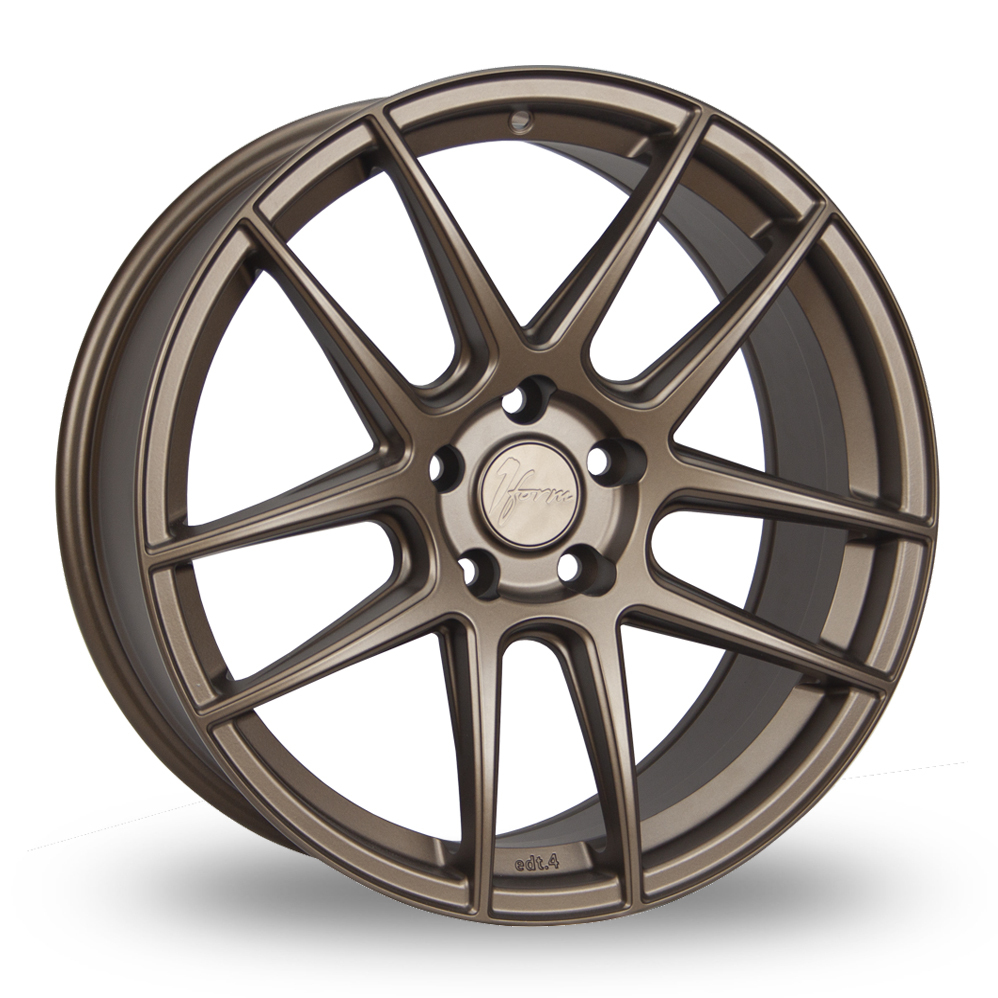 8.5x18 (Front) & 9.5x18 (Rear) 1FORM Edition 4 Matt Bronze Alloy Wheels