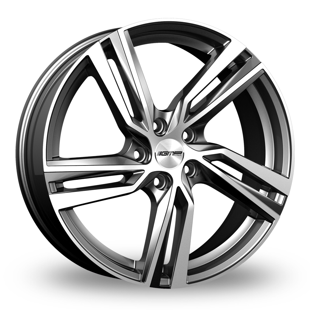 17 Inch GMP Italia Arcan Anthracite Polished Alloy Wheels