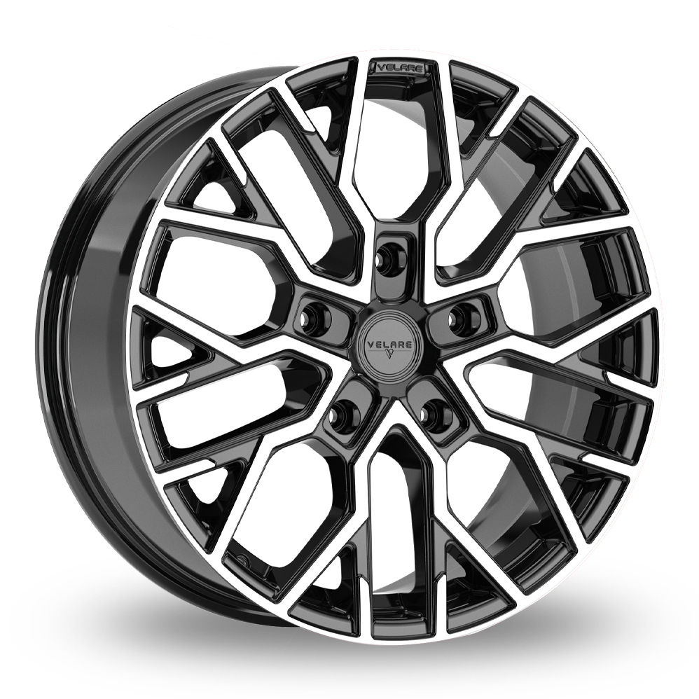 18 Inch Velare VLR-T Gloss Black Polished Face Alloy Wheels