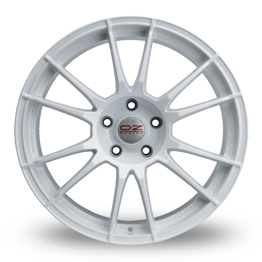 19 Inch OZ Racing Ultraleggera HLT White Alloy Wheels