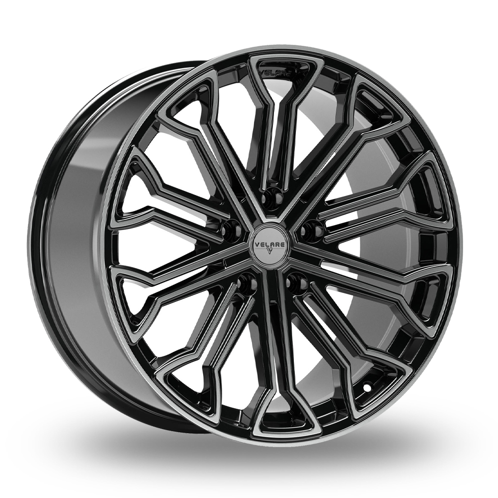 20 Inch Velare VLR04 Black Polished Alloy Wheels