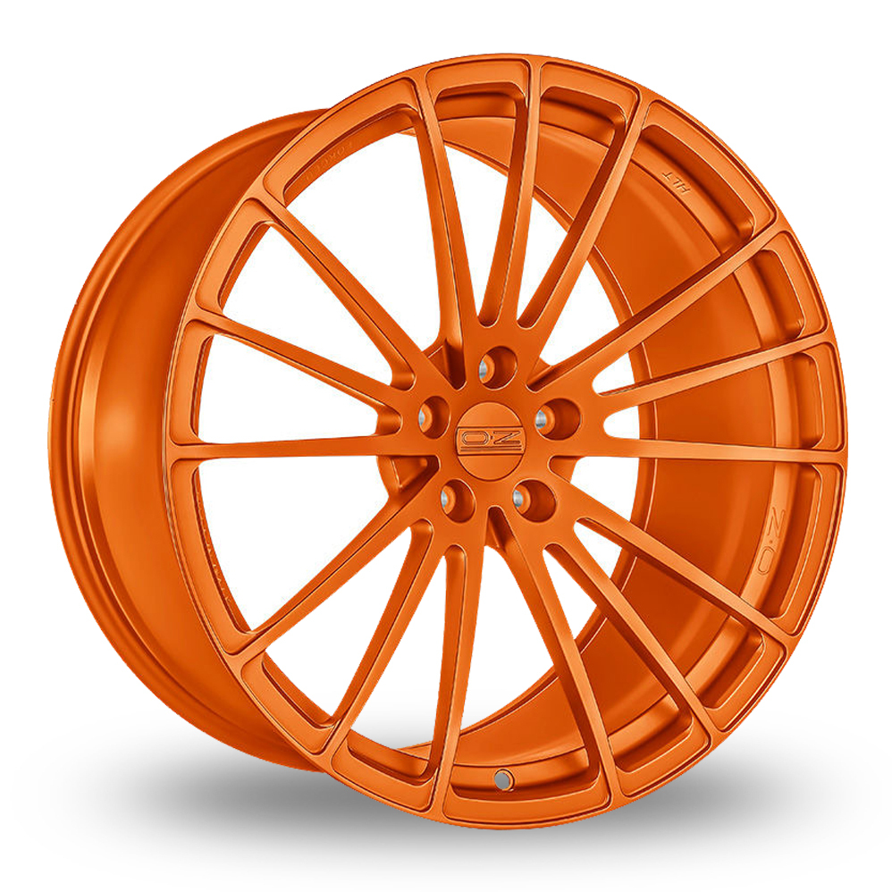 9x20/9.5x20 (Front) & 10x20/10.5/20/11x20/11.5x20 (Rear) OZ Racing Forged Ares Orange Alloy Wheels