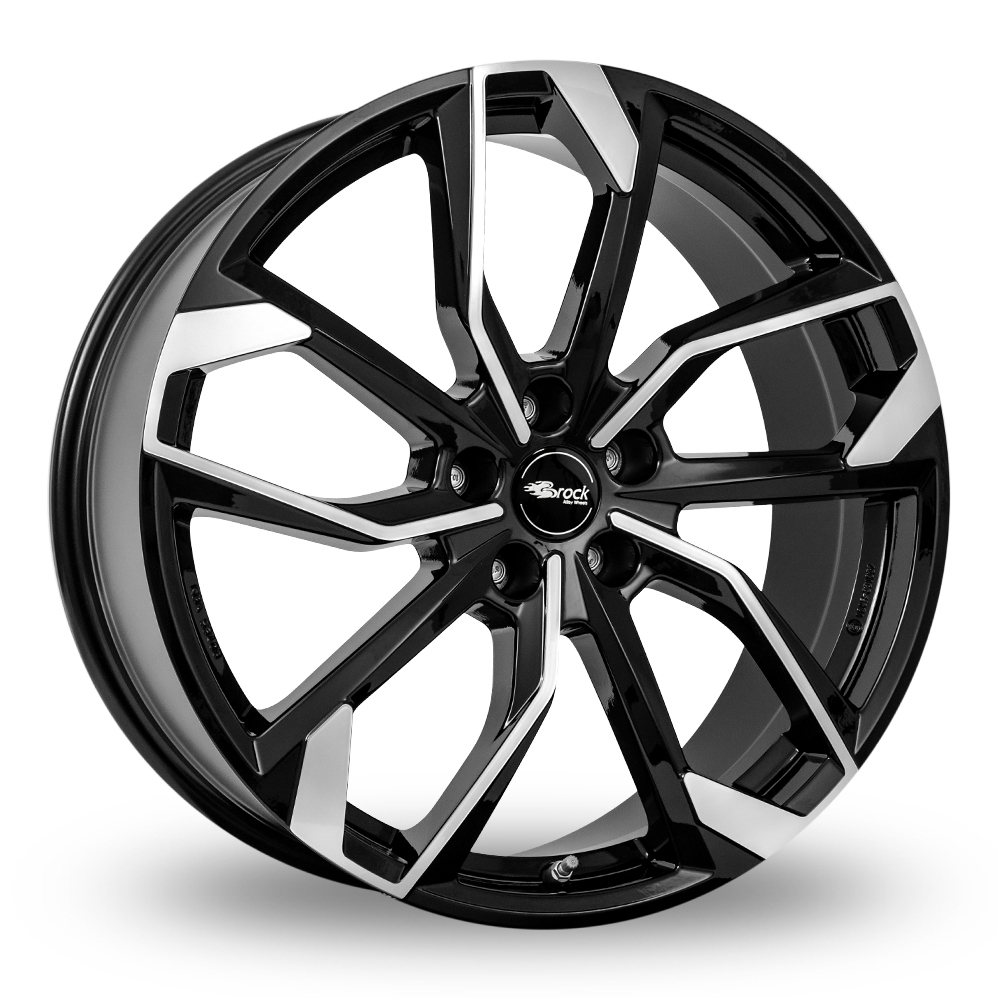 17 Inch RC Design RC34 Gloss Black Polished Alloy Wheels