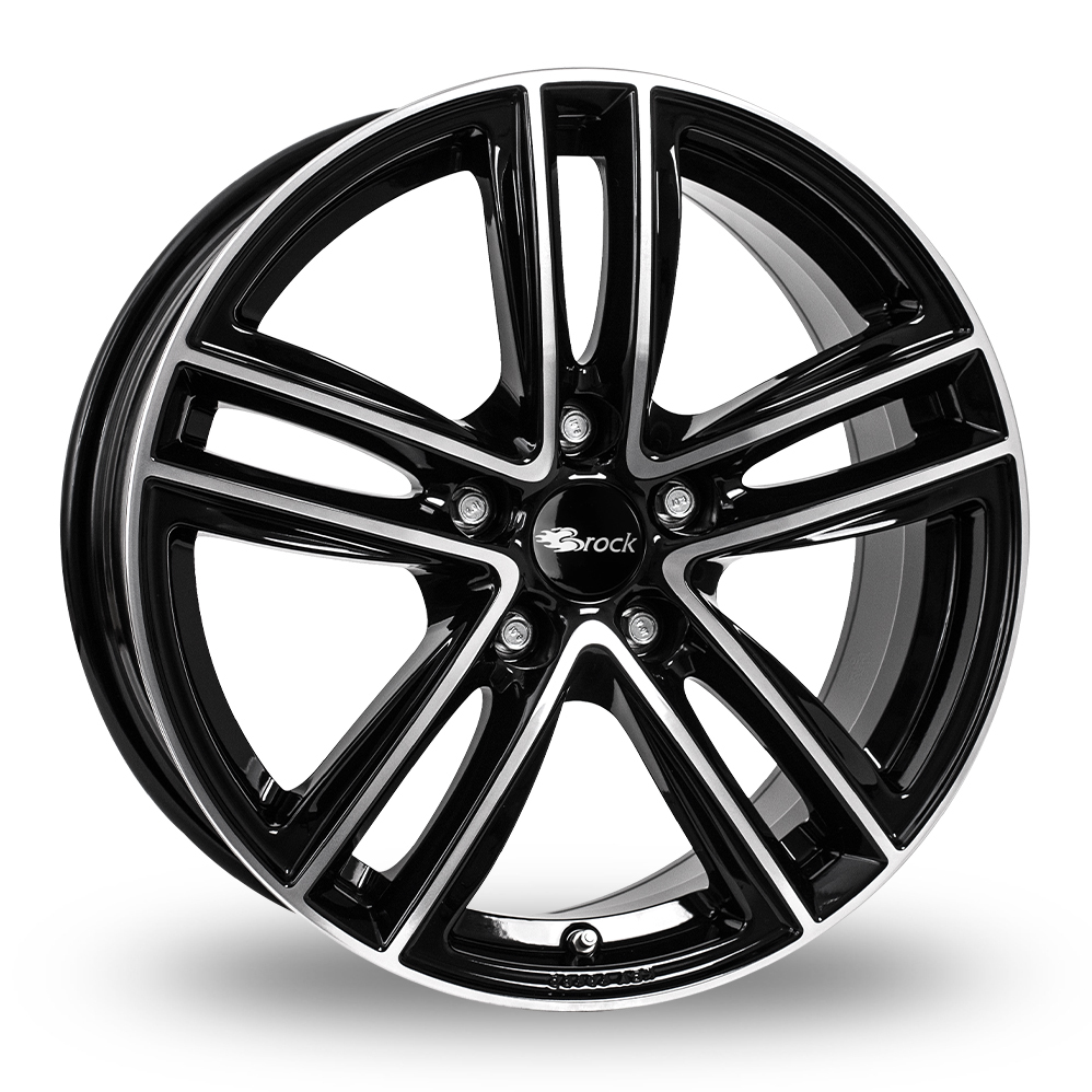 15 Inch RC Design RC27 Gloss Black Polished Face Alloy Wheels