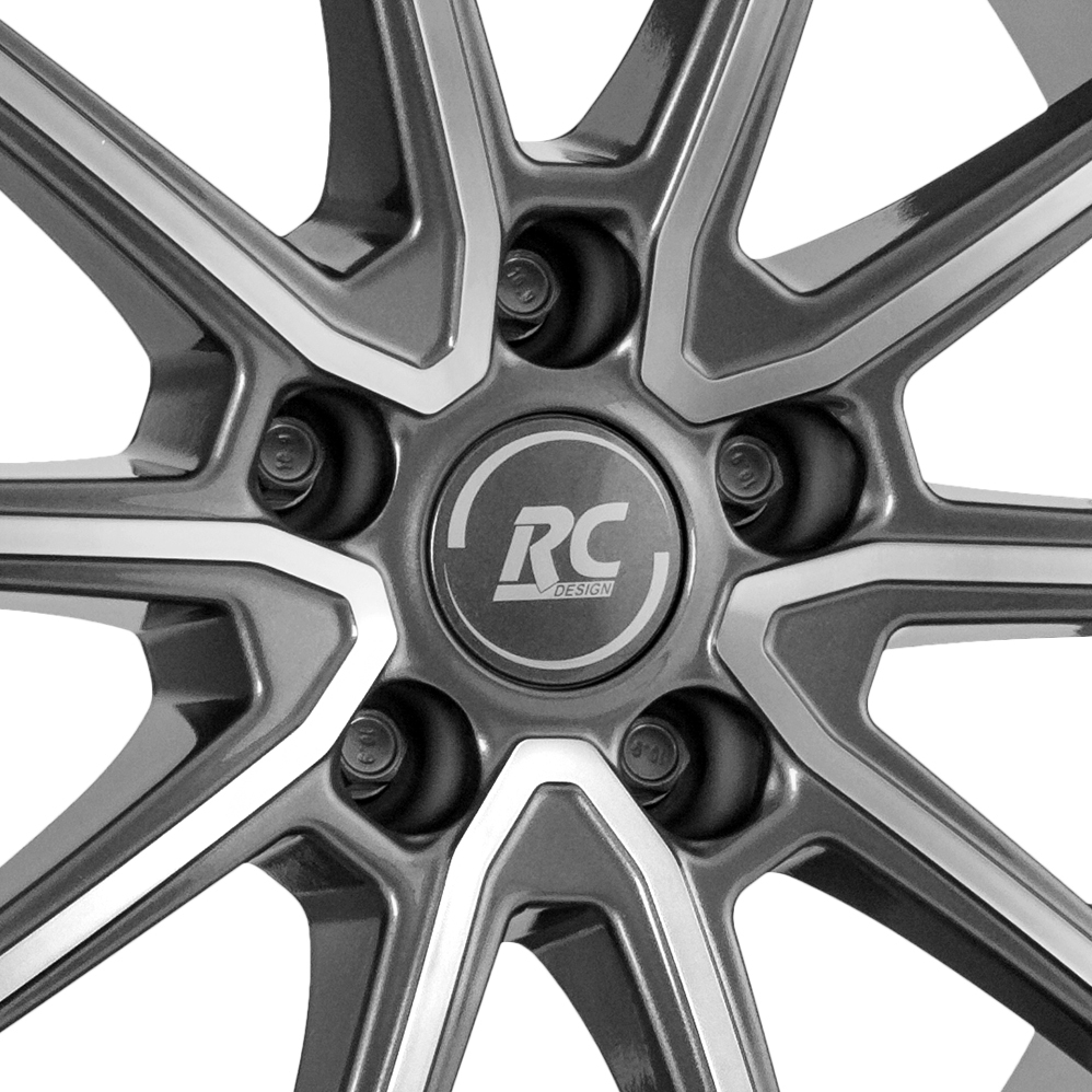 17 Inch RC Design RC32 Himalaya Matt Grey Polished Alloy Wheels