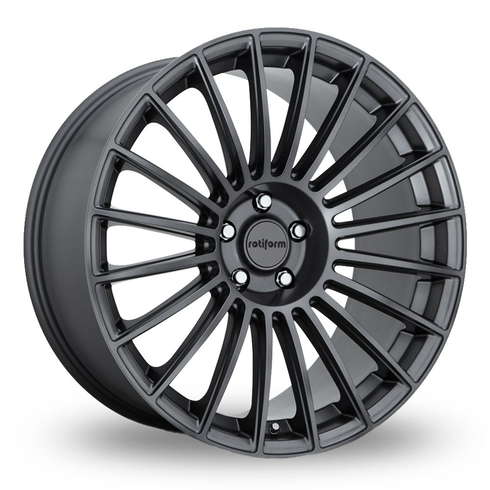 8.5x18 (Front) & 9.5x18 (Rear) Rotiform BUC Anthracite Alloy Wheels