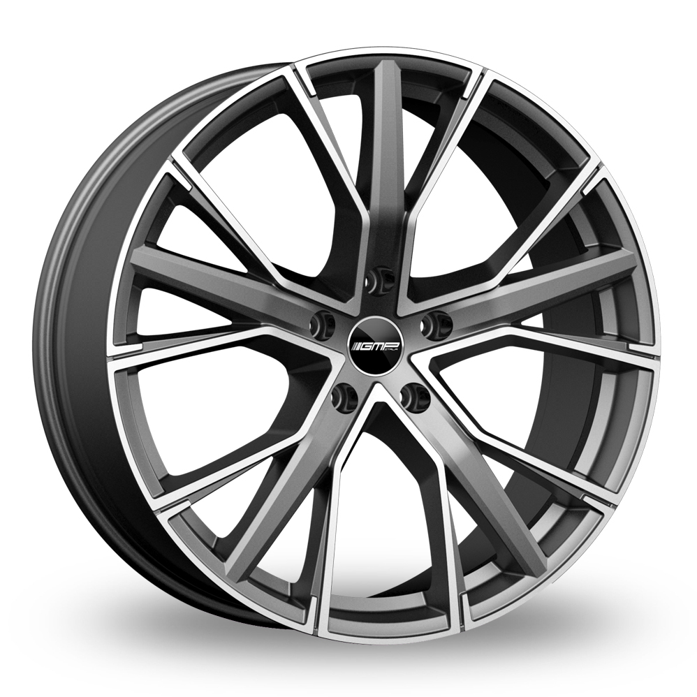 22 Inch GMP Italia Gunner Anthracite Polished Alloy Wheels