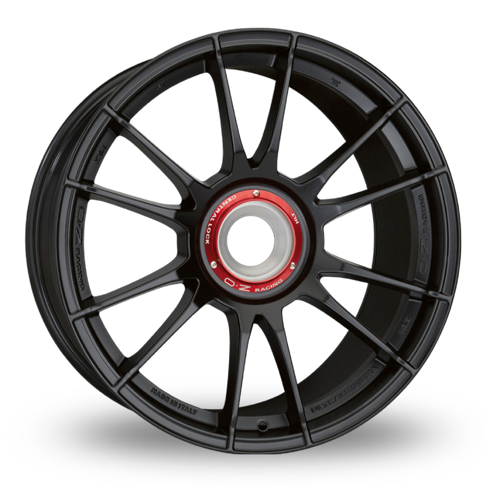 20 Inch Front & 21 Inch Rear OZ Racing Ultraleggera HLT CL Gloss Black Alloy Wheels