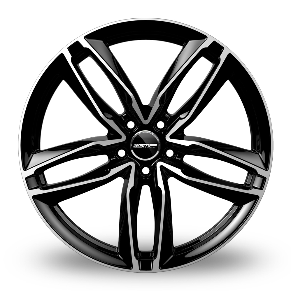 20 Inch GMP Italia Atom Black Polished Alloy Wheels