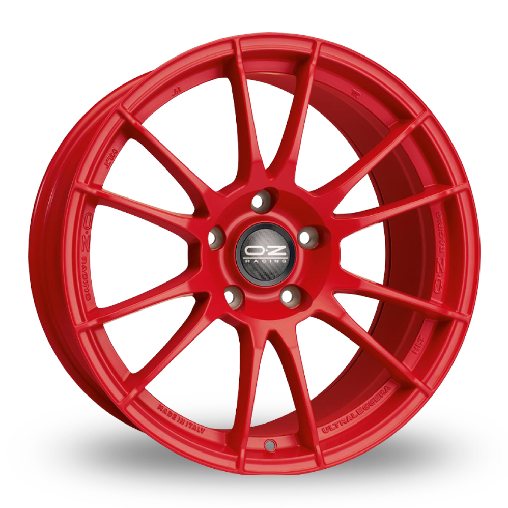 20 Inch OZ Racing Ultraleggera HLT Red Alloy Wheels