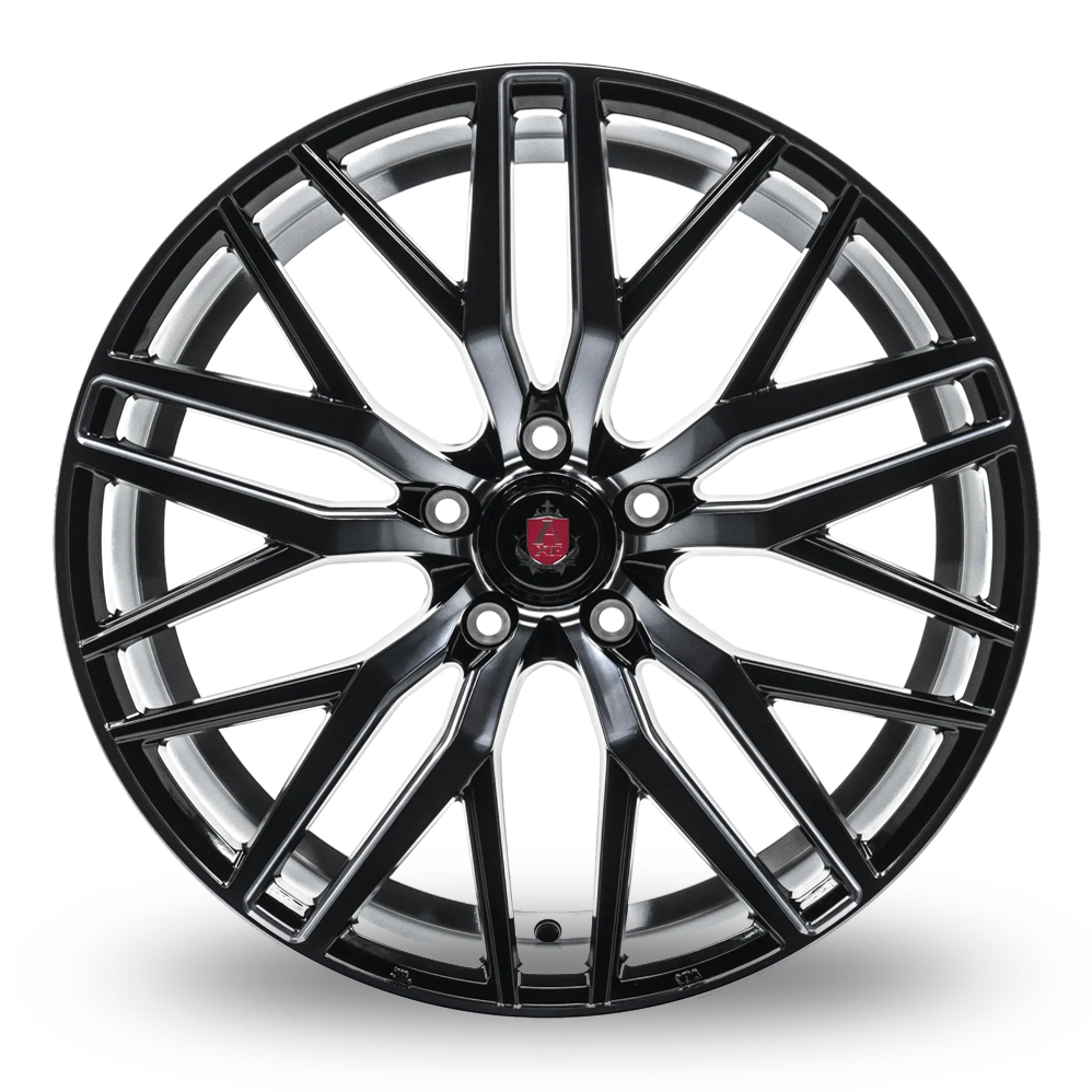 8.5x20 (Front) & 10x20 (Rear) Axe EX30 Black Polished Tinted Alloy Wheels