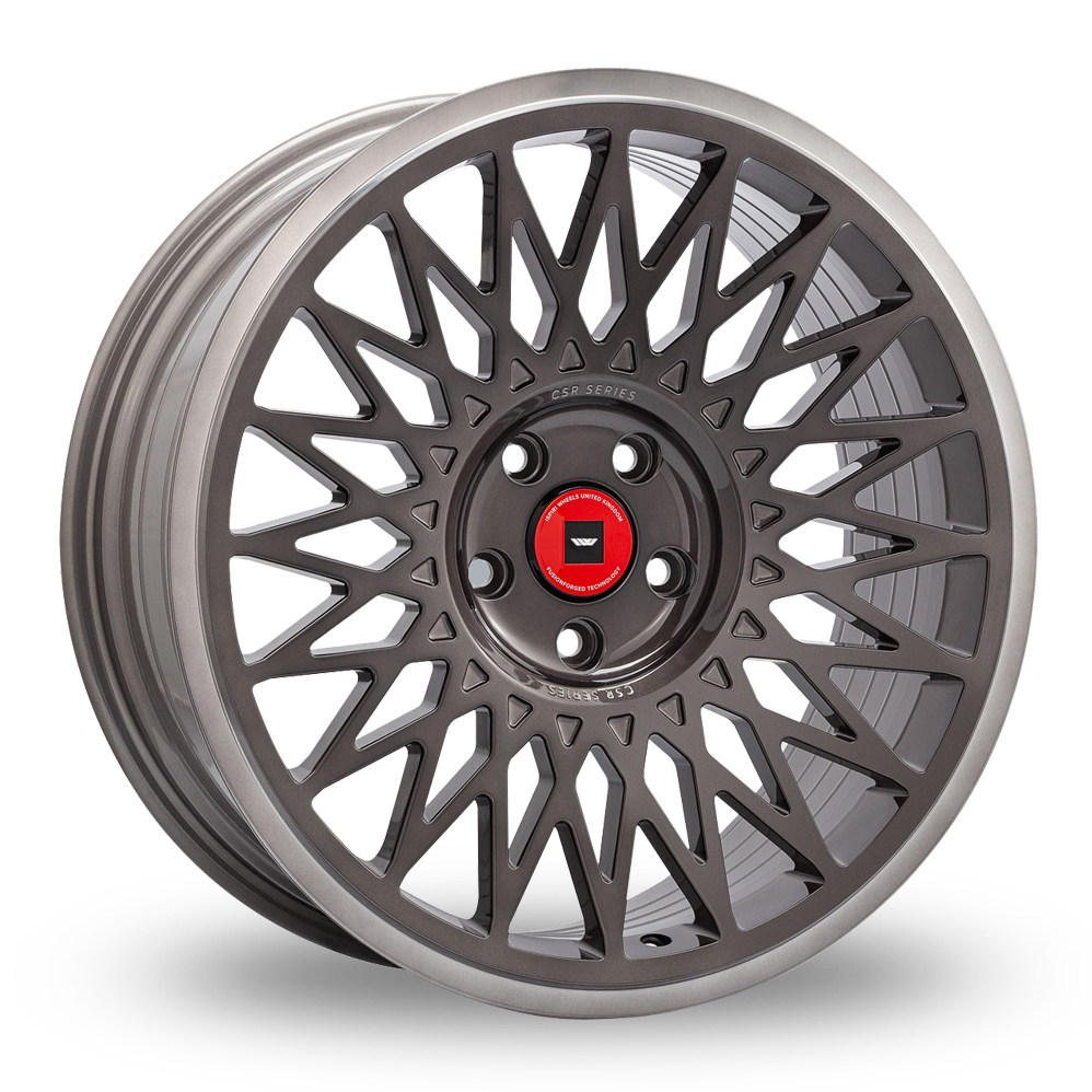 8.5x18 (Front) & 9.5x18 (Rear) Ispiri CSR-FF4 Grey Alloy Wheels