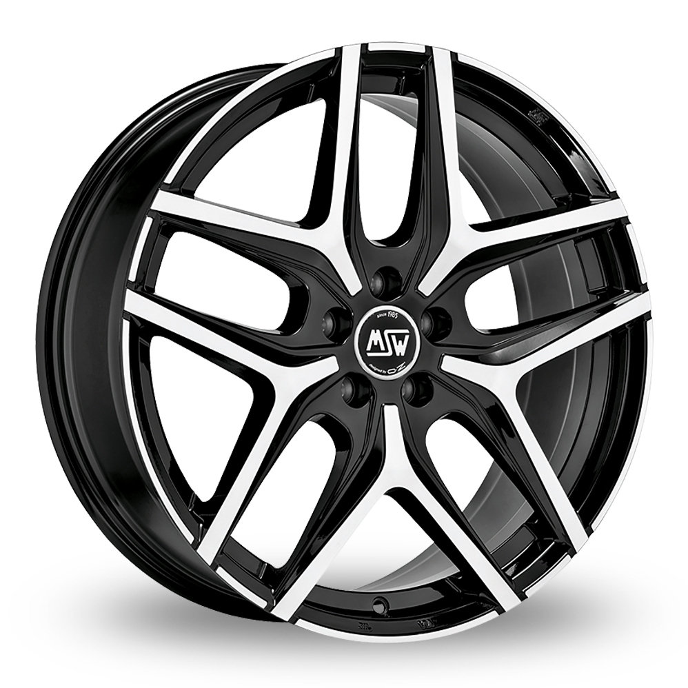 20 Inch MSW (by OZ) 40 Black Polished Alloy Wheels