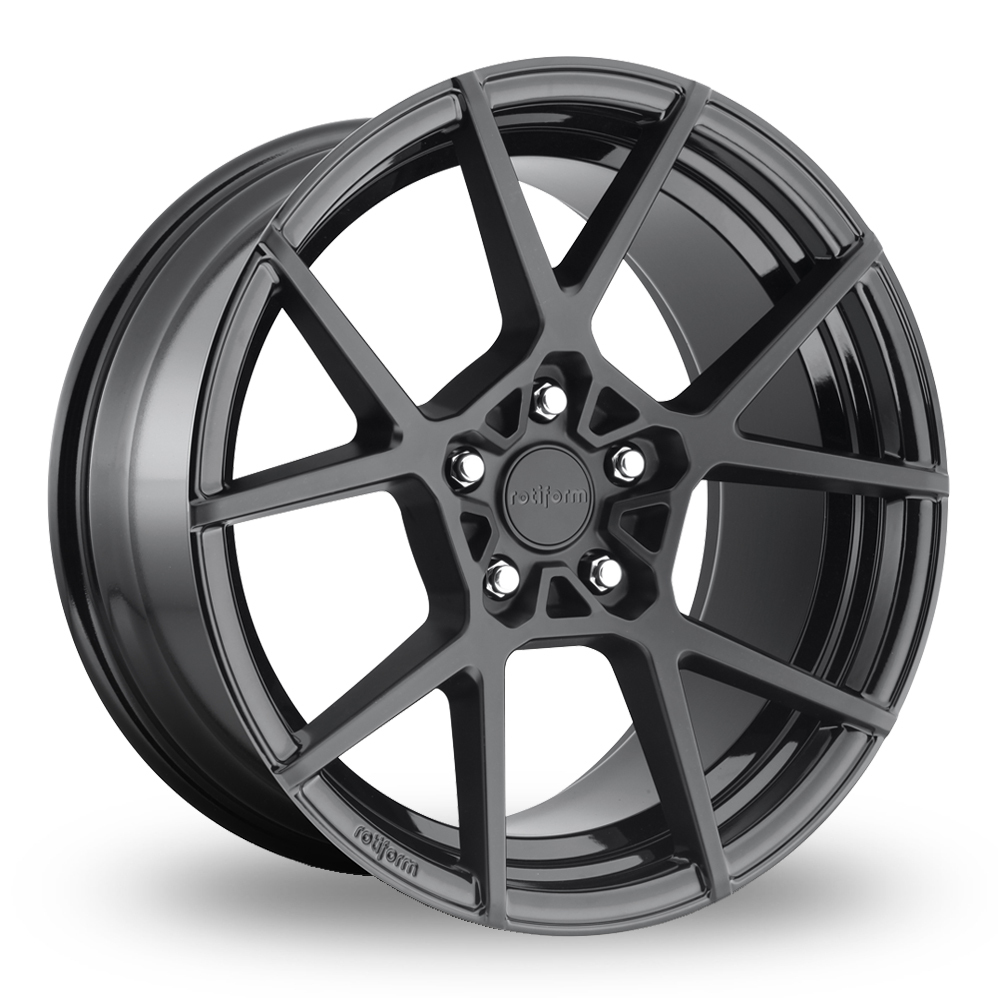 8.5x18 (Front) & 9.5x18 (Rear) Rotiform KPS Black Alloy Wheels
