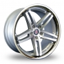 19 Inch Axe EX11 Silver Polished Alloy Wheels