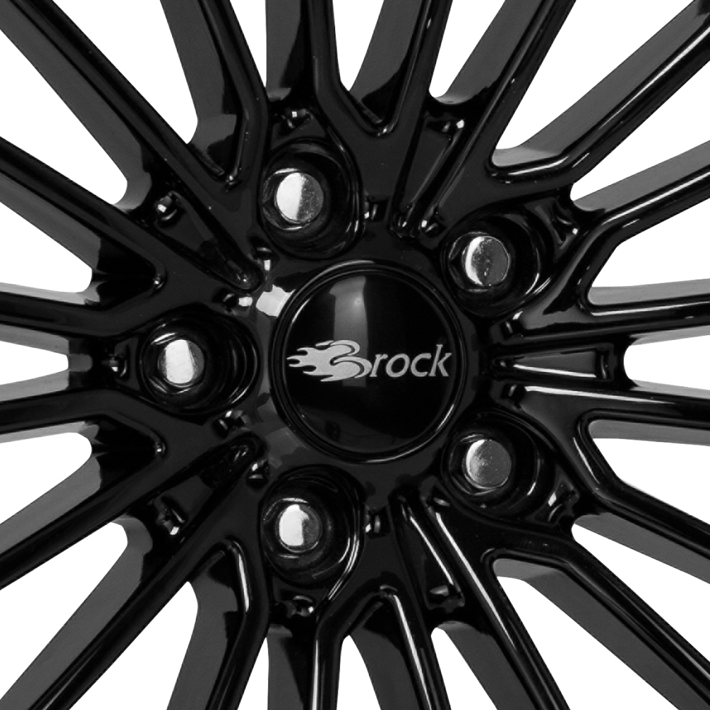 19 Inch Brock B24 Gloss Black Alloy Wheels