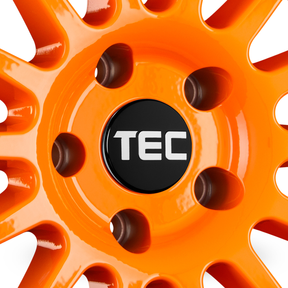 18 Inch TEC Speedwheels AS2 Orange Alloy Wheels
