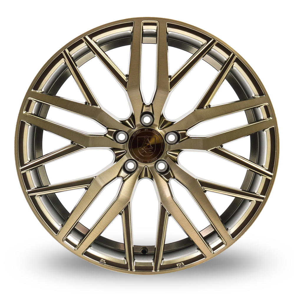 9x22 (Front) & 10.5x22 (Rear) Axe EX30 Brushed Bronze Alloy Wheels
