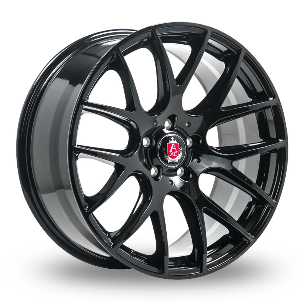 8.5x19 (Front) & 9.5x19 (Rear) Axe CS Lite Black Alloy Wheels