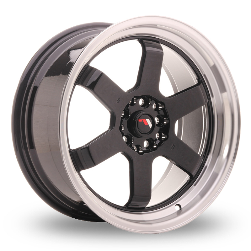 17 Inch Japan Racing JR12 (8x17) Gloss Black Machined Lip Alloy Wheels