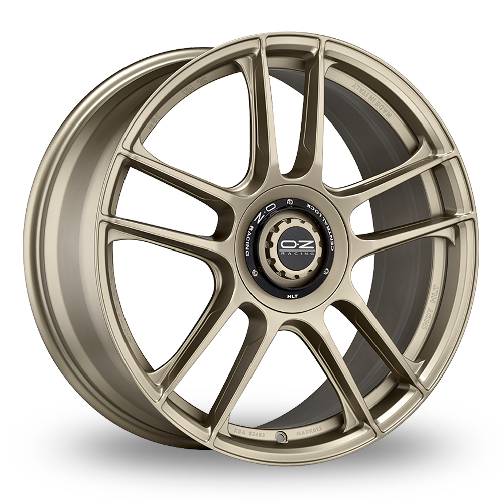 20 Inch OZ Racing Indy HLT Gold Alloy Wheels