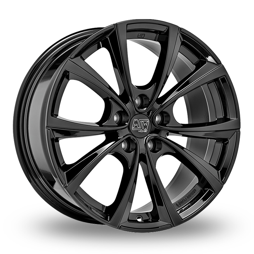 18 Inch MSW (by OZ) 27 T Gloss Black Alloy Wheels