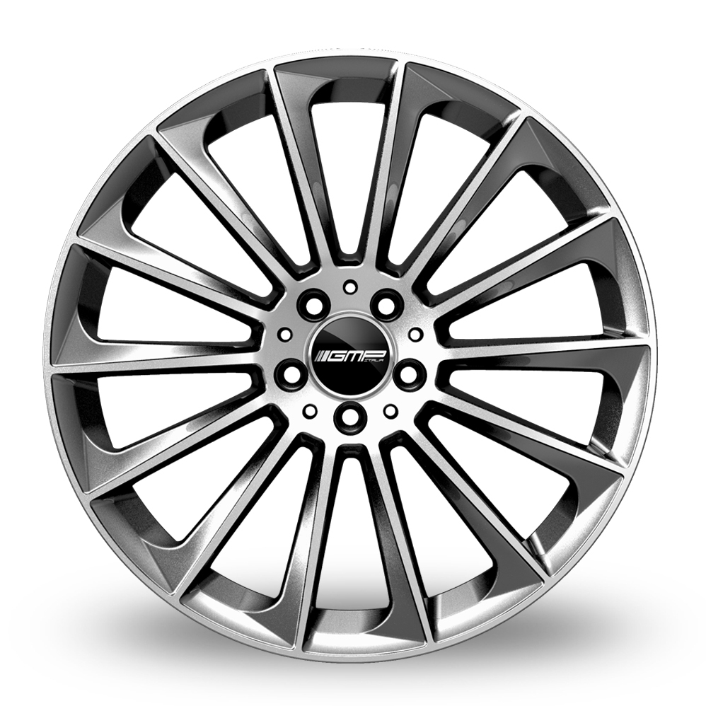 8x18 (Front) & 9x18 (Rear) GMP Italia Stellar Anthracite Polished Alloy Wheels