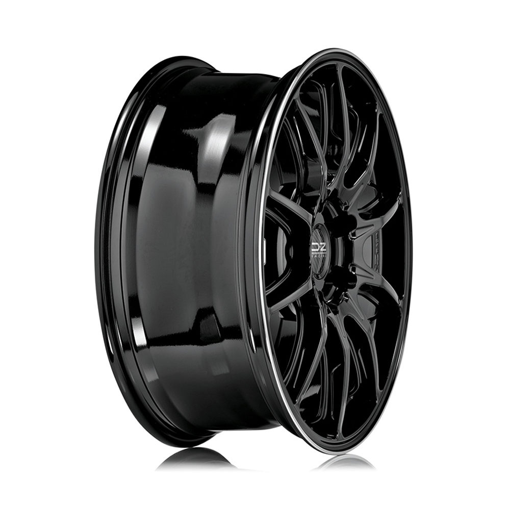 20 Inch OZ Racing Hyper XT HLT Black Polished Lip Alloy Wheels