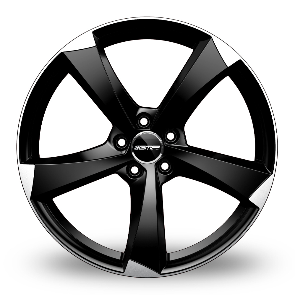 20 Inch GMP Italia Ican Black Polished Alloy Wheels