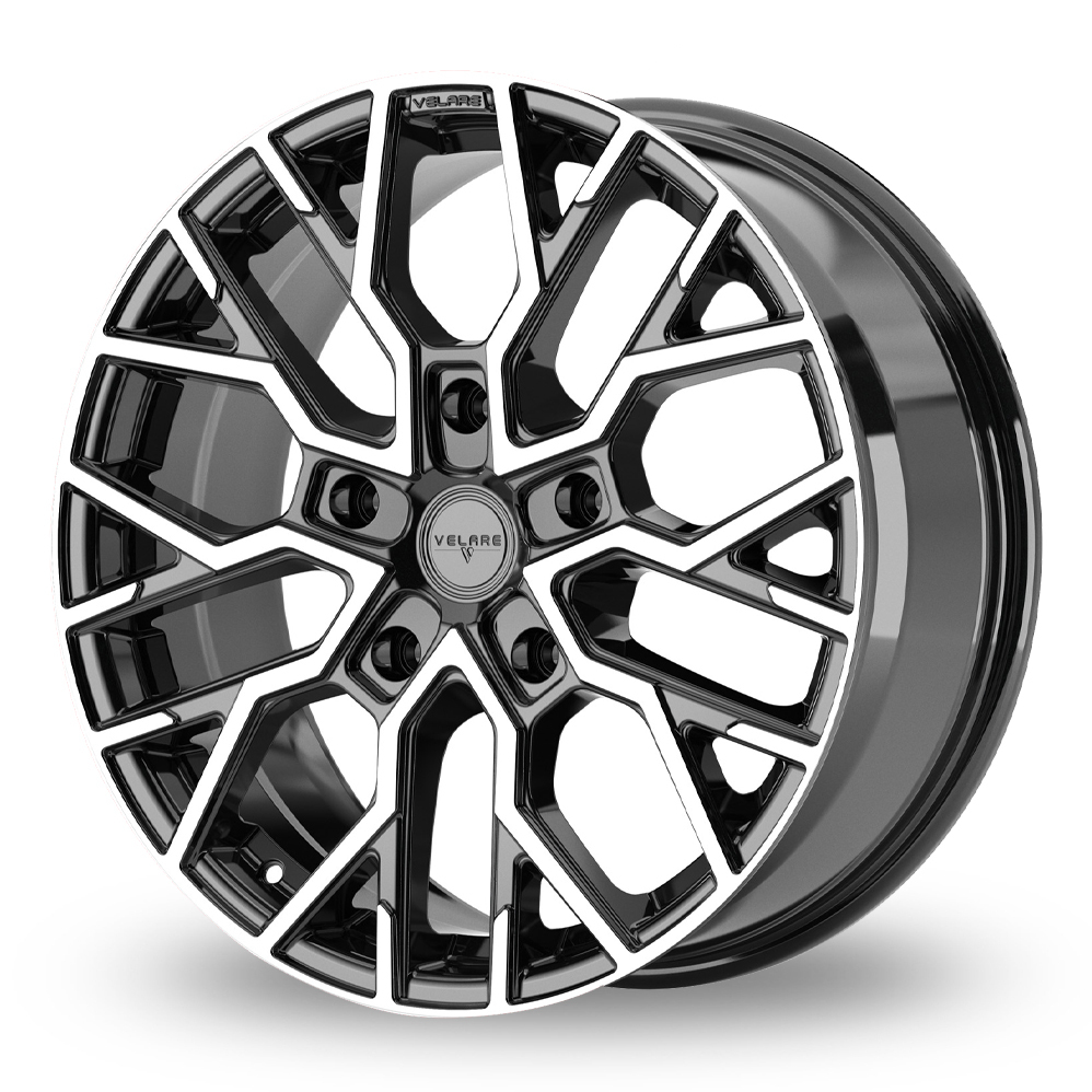 20 Inch Velare VLR-T Gloss Black Polished Face Alloy Wheels