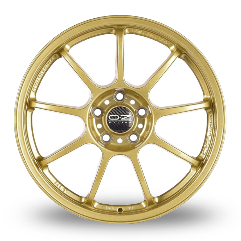 17 Inch OZ Racing Alleggerita HLT Gold Alloy Wheels