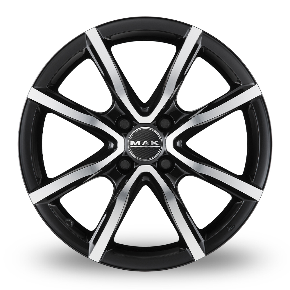 15 Inch MAK MIlano 4 Black Mirror Alloy Wheels